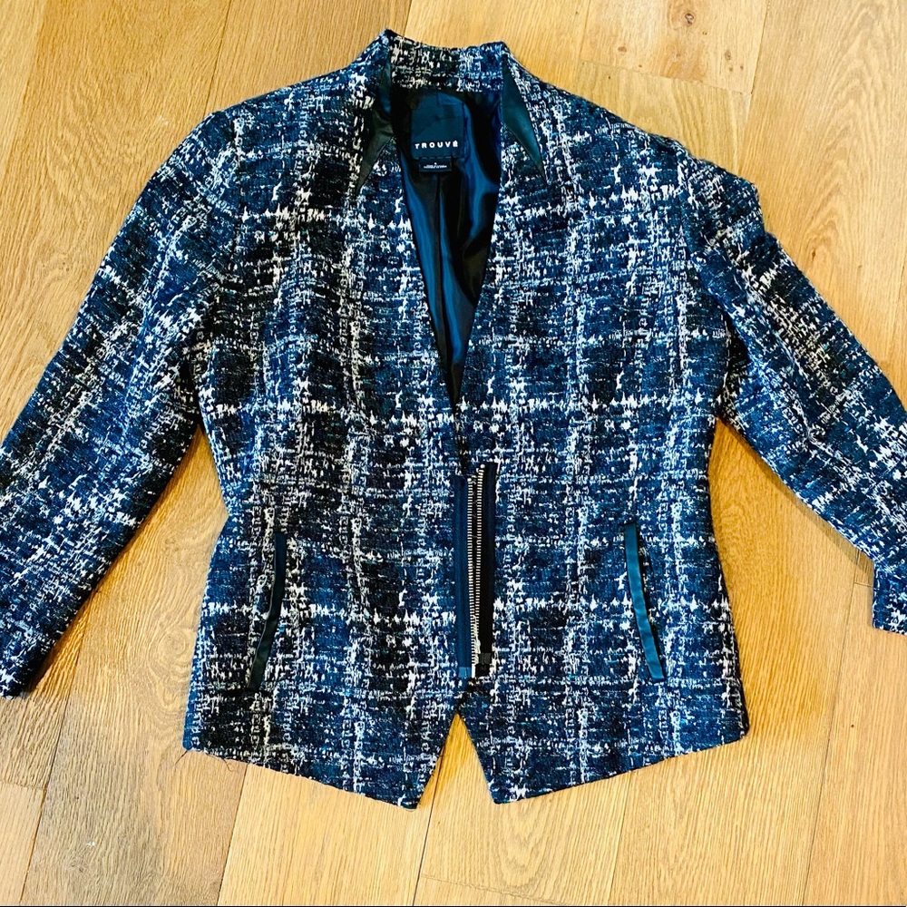 Trouve Blazer | Boulce | Black and Teal Accents | Size S